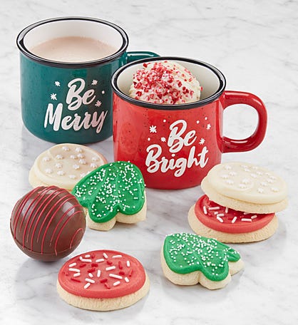 Holiday Cocoa, Mugs, and Cookies